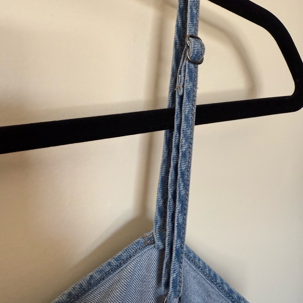 Universal Thread Button Front Denim Corset Midi A… - image 5